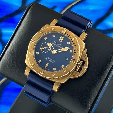 panerai blue dial bronzo|panerai bronzo 1074.